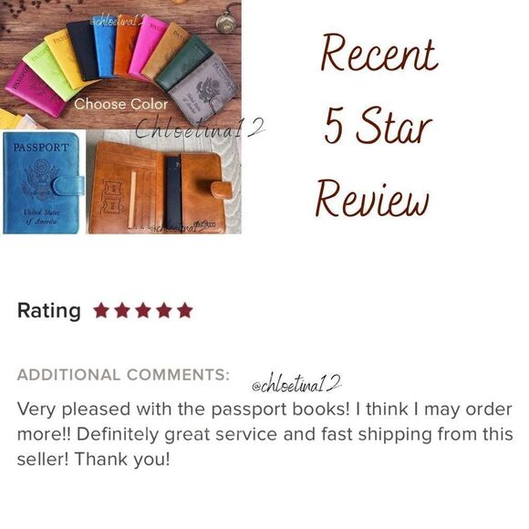 Passport Holder Cover Wallet RFID Blocking Leather - Picture 6 of 7